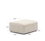 Pouf terminal Neom beige 75 x 89 cm