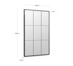 Espejo de pie Ulrica de metal negro 100 x 160 cm