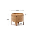 Table de chevet Octavia en contreplaqué de frêne Ø 55 cm