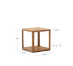 Maymai oak wood side table 50 x 50 cm
