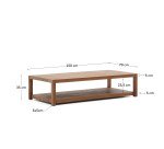 Table basse Sashi en bois de teck 150 x 70 cm