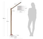 Lampadaire Riaz, blanc