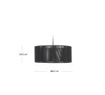 Abat-jour pour suspension Cantia en coton finition noire Ø 47 cm