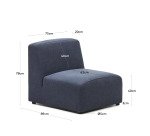 Module assise Neom bleu 75 cm