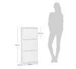 Meuble chaussures Ode 50 x 103 cm 3 portes