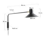 Aplique Aria de acero con acabado negro