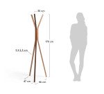 Perchero Chelsey madera maciza de caucho 170 cm
