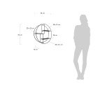 Étagère murale Across en acier avec finition noire Ø 55 cm