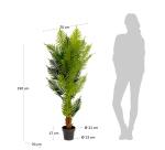 Planta artificial Palmera de helecho con maceta negro 150 cm