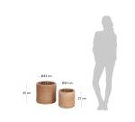 Lot de 2 pots avec soucoupe en terre cuite Karlina Ø 33 cm / Ø 24 cm