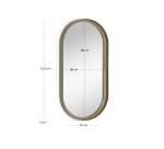 Espejo de pared Tiare metal dorado 31 x 61,5 cm