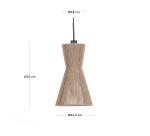 Abat-jour pour suspension Crista en jute finition naturelle