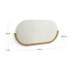 Miroir Rokia en teck massif 90 x 55 cm