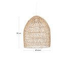 Abat-jour pour suspension Domitila rotin finition naturelle Ø 44 cm