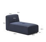 Module Neom chaise bleu 152 x 75 cm
