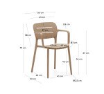 Chaise de jardin Morella en plastique beige