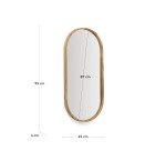 Espejo Magda de madera maciza de teca con acabado natural Ø 45 x 95 cm