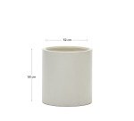 Cache-pot Aiguablava en ciment blanc Ø 52 cm