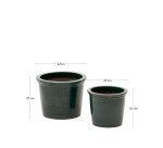 Ensemble Presili de 2 pots de fleurs en céramique, vernissé Ø 37 / 47 cm