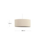 Abat-jour suspension petit Nazli en lin finition beige