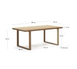 Mesa 100% exterior Canadell de madera maciza de teca reciclada 180 x 90 cm