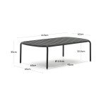 Table basse de jardin Joncols en aluminium Ø 110 x 62 cm