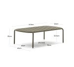 Table basse de jardin Joncols en aluminium Ø 110 x 62 cm