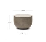 Table basse ronde Garbet en ciment Ø 60 cm