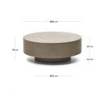 Table basse ronde Garbet en ciment Ø 80 cm
