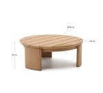 Table basse Xoriguer en bois d’eucalyptus Ø95,5 cm