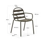Chaise de jardin Joncols en aluminium vert
