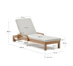 Tumbona Sonsaura de madera maciza de eucalipto