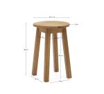 Repose-pieds de jardin Amel en bois d'acacia