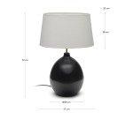 Lampe de table Foixa en métal avec finition noire