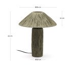 Lampe de table Samse en raphia