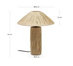 Lampe de table Samse en raphia naturel