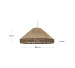 Abat-jour pour suspension Pontos jute finition naturelle Ø 45 cm