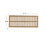 Cabecero Beyla de madera maciza de fresno para cama de 160 cm