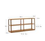 Étagère Maymai avec structure en bois de chêne 180 x 81 cm