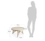Table basse Tenda en bois de Mindy massif Ø 81 cm