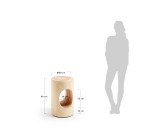 Table d'appoint Halker en bois de mungur massif Ø 30 cm