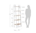 Étagère Aarhus en acier blanc 56 x 172 cm