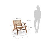 Fauteuil Grignoon - osier tressé - bois d'acacia massif