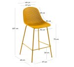 DE_Tabouret extérieur Quinby gris hauteur 75 cm