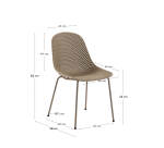 Chaise d'extérieur Quinby - plastique recyclable - pieds acier