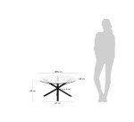 Table basse Full Argo en verre et pieds en acier noir Ø 82 cm