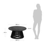 Table basse Jeanette en bois de Mindy noir Ø 80 cm