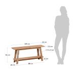 Banc Safara bois massif de tek recyclé 100 cm