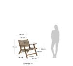 Fauteuil Geralda - corde - structure bois d’acacia