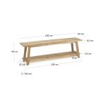 Banc Safara bois massif de tek recyclé 150 cm